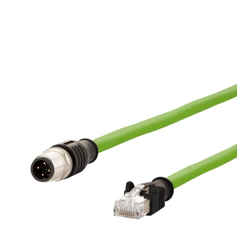Metz Connect Verbindungsleitung M12 St-Rj45 St 4-Polig D-Kodiert Rj45 5m
