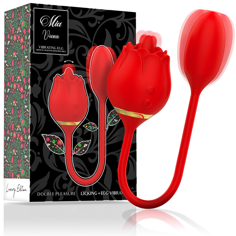 Mia - Viena Double Pleasure Licking + Huevo Vibrador