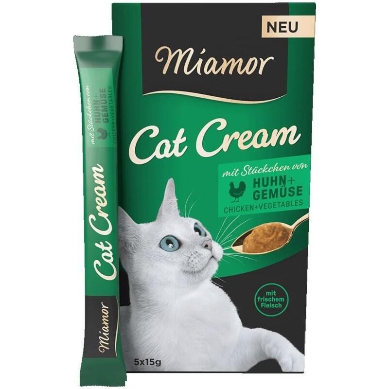 Miamor Crema De Pollo Con Verduras Para Gatos 5x15g