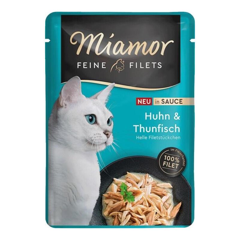 Miamor Filetes Finos De Pollo Con Atún En Salsa 100g