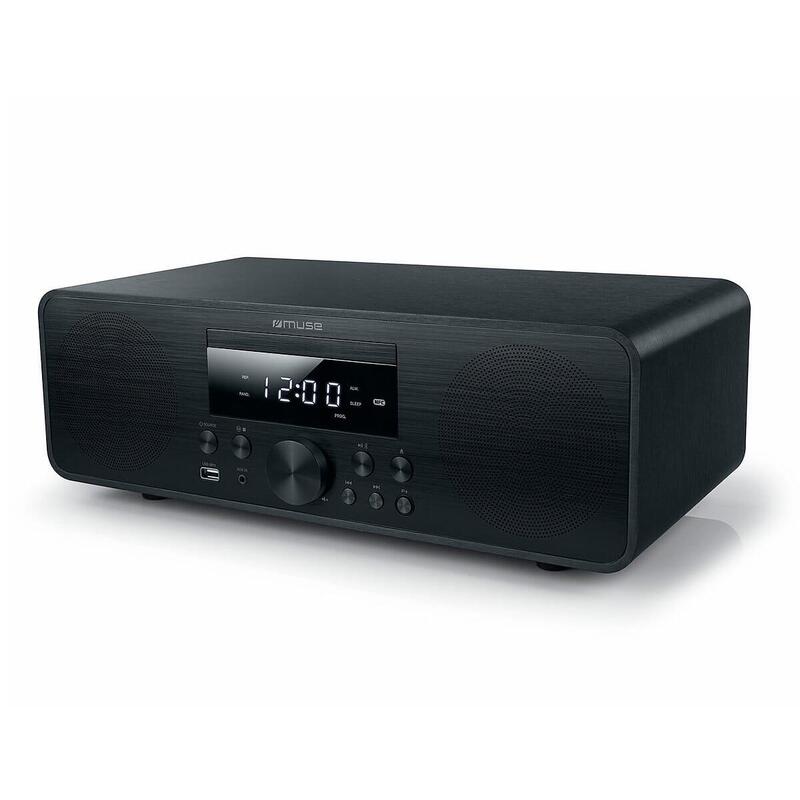Microcadena Muse M-880 Fbc Black 80w Con Reproductor De Cd, Fm Radio Y Usb