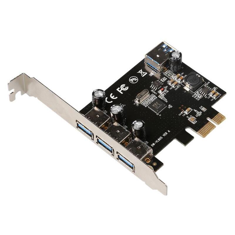 4 Port Usb 3.0 Pcie Card Main Chip : Vl805 4 External