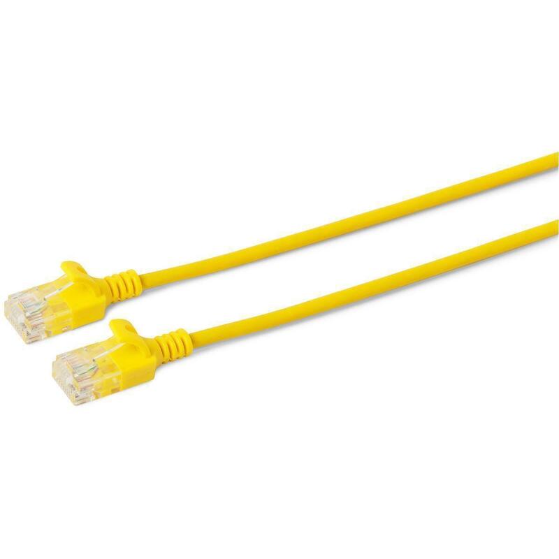 U/Utp Cat6a Slim 0.5m Yellow Unshielded Network Cable,