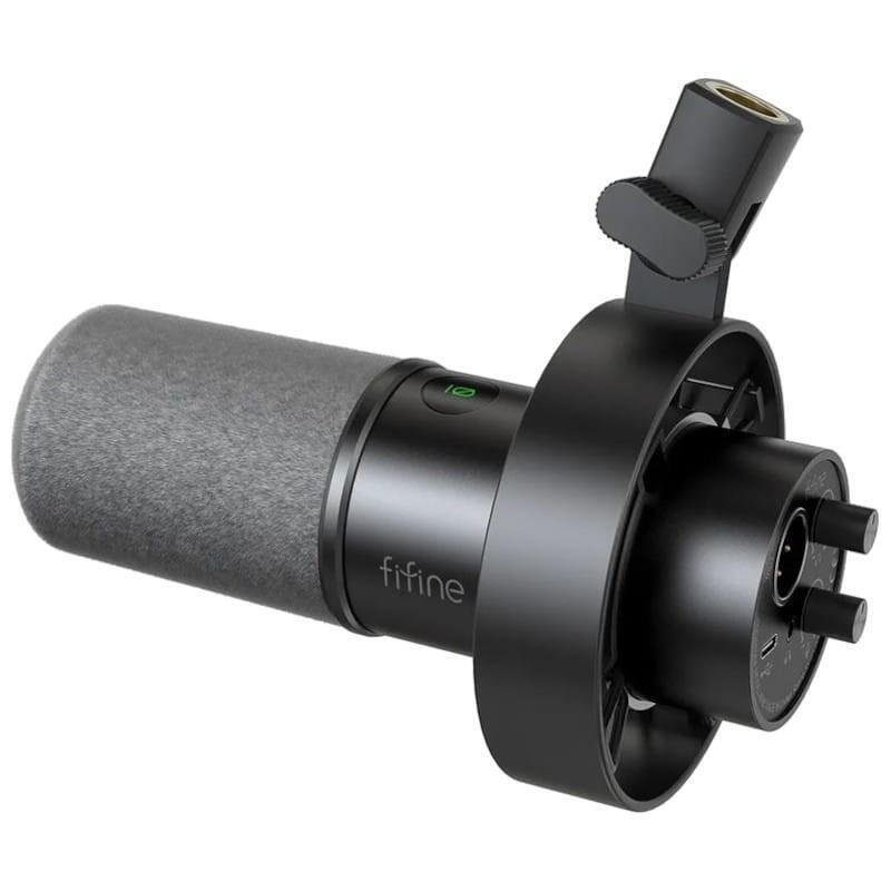 Micrófono Fifine K688 Usb Dinámico Negro Para Grabación Y Transmisión En Pc