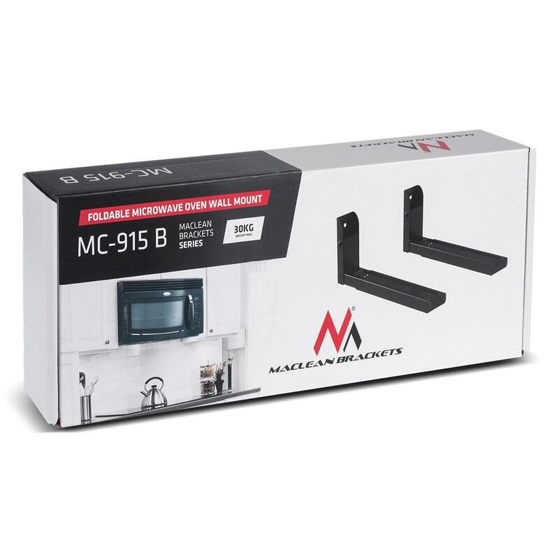 Microondas Soporte Universal Para Con Brazos Telescópicos Soporte De Pared Para Microondas Con Grill Hasta 30 Kg (Negro)
