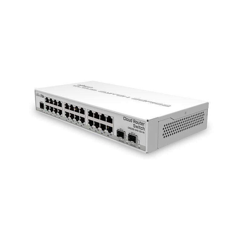 Mikrotik Crs326-24g-2s+In Cloud Router Switch 326-24g-2s+In With 800 Mhz Cpu, 512mb Ram, 24xgigabit Lan, 2xsfp+ Cages, Routeros