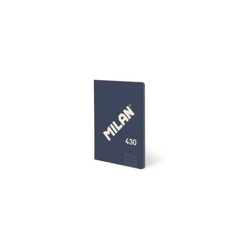 Milan 430 Libreta Encolada Formato A6 Cuadricula 5x5 - 48 Hojas De 95 Gr/M2 - Microperforado - Tapa Blanda - Azul