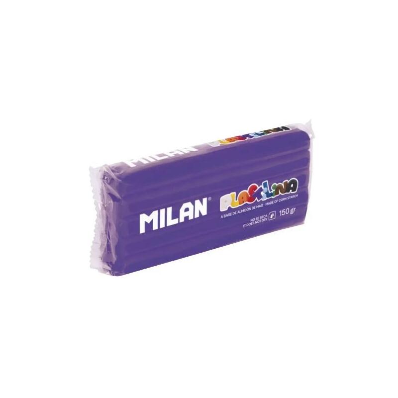 Milan Barra De Plastilina De 150gr - Base De Almidon De Maiz - Sin Gluten - Mezclables - Lila