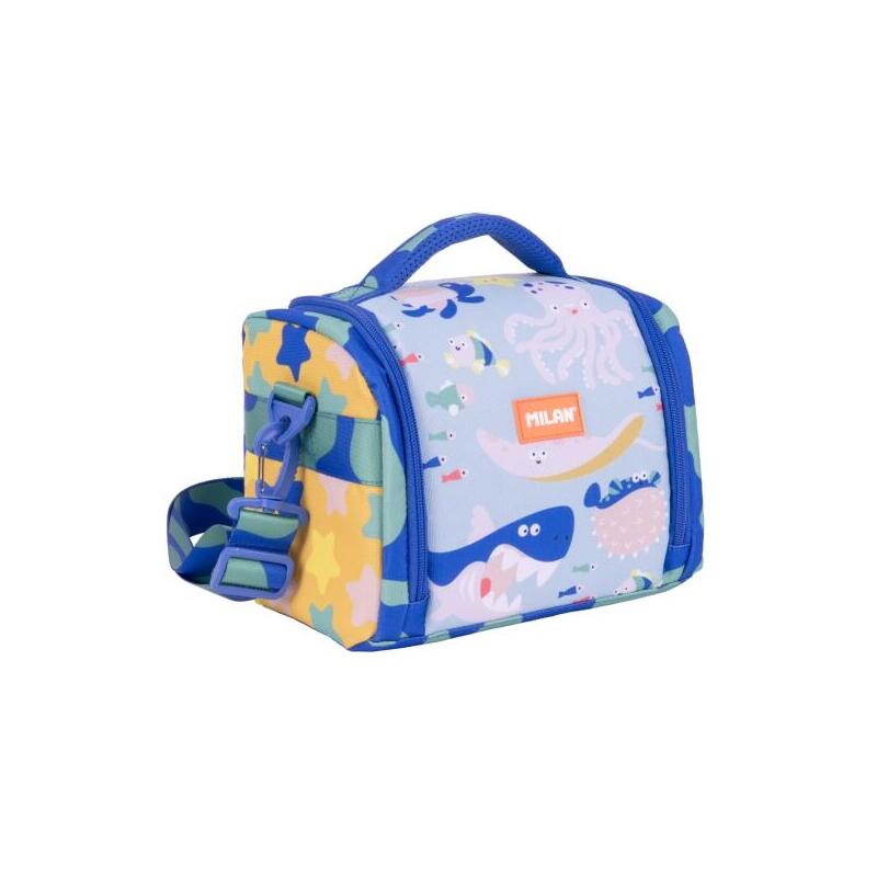Milan Blue Odyss Bolsa Isotermica Porta Alimentos De 5l - Gran Capacidad - Apertura Total - 24.5x20x16cm - Multicolor