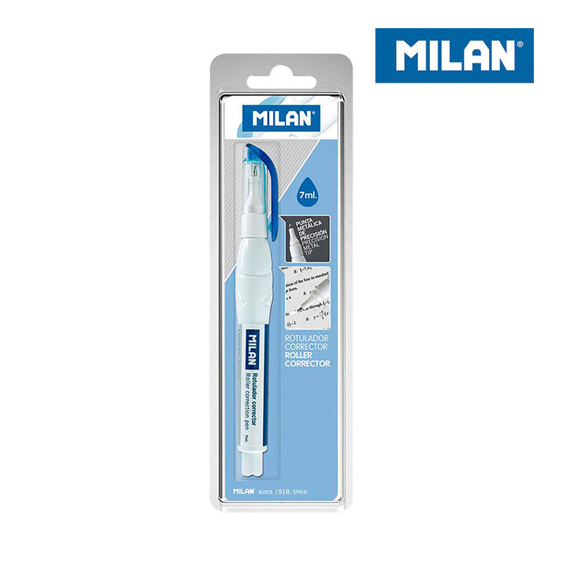 Milan Boligrafo Corrector Liquido 7ml - Punta Metalica