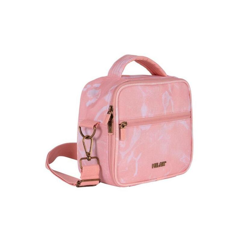 Milan Bolsa Isotérmica Porta Alimentos 3,5l Con 3 Recipientes Serie Lava Rosa