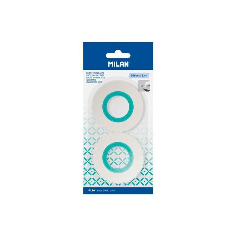Milan Cinta Adhesiva Invisible Mate Rollo 19mm X 33m Blíster 2 Ud