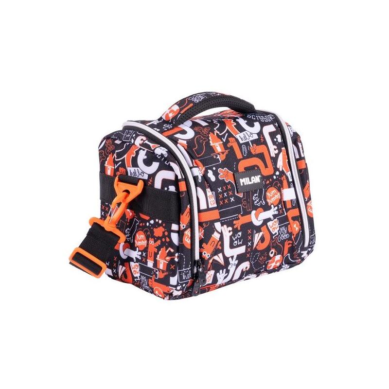 Milan Fingers Bolsa Isotermica Porta Alimentos De 5l - Gran Capacidad - Apertura Total - 24.5x20x16cm - Naranja