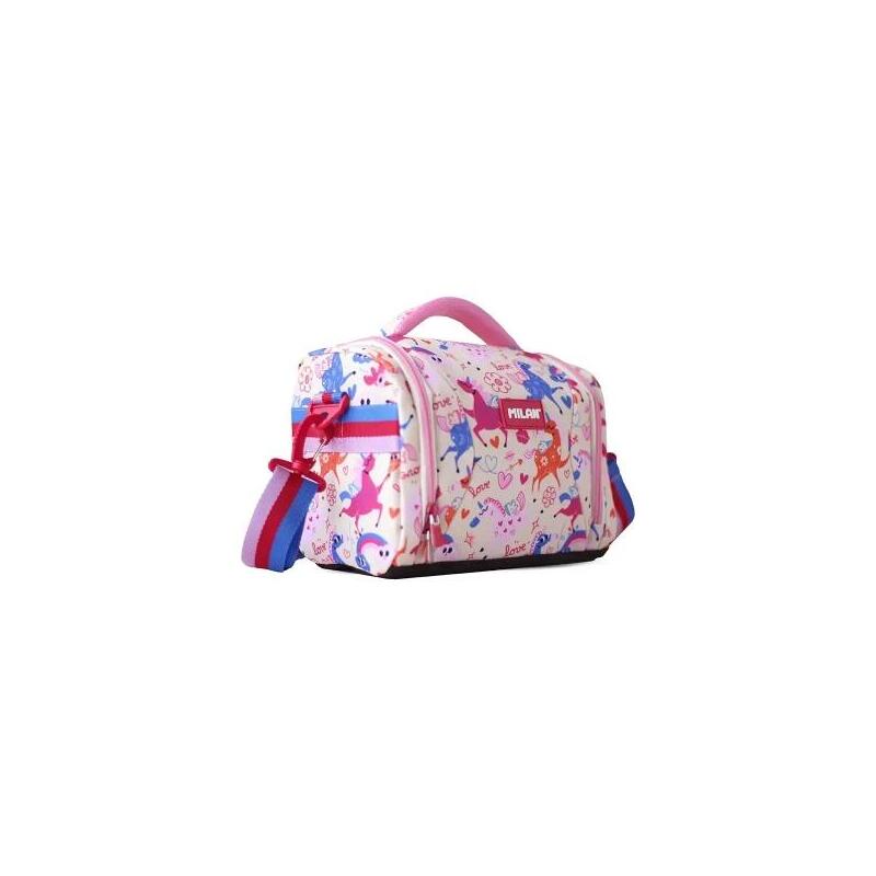 Milan Flowicorn Bolsa Isotermica Porta Alimentos De 5l - Gran Capacidad - Apertura Total - Bolsillo Interior De Malla -