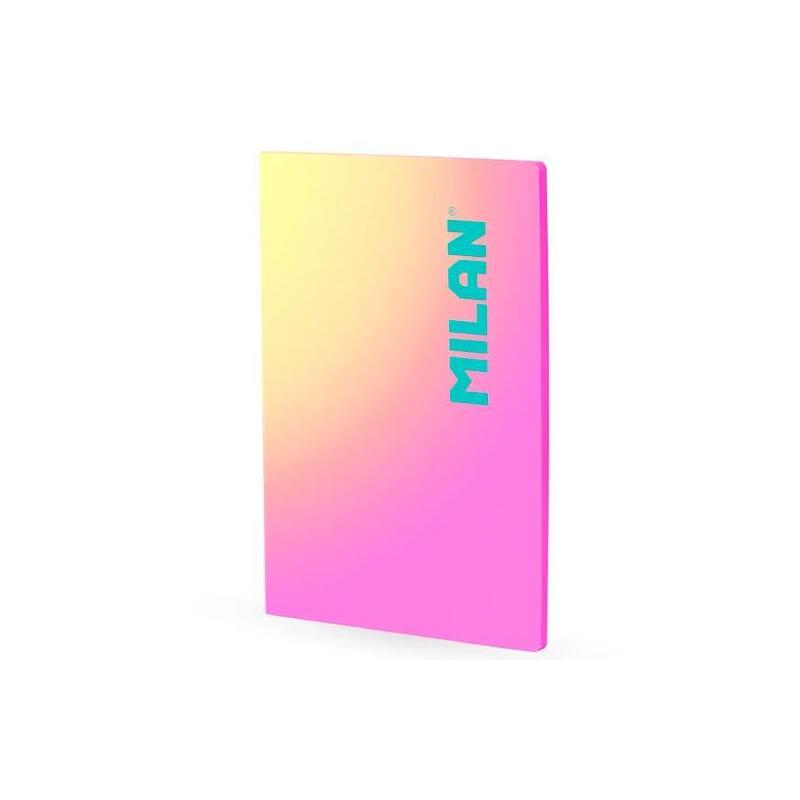 Milan Libreta Encolada A4 48h Papel 95gr Cuadricula 5x5 Colección Sunset Rosa