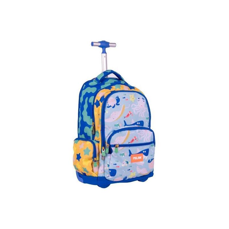 Milan Mochila Con Ruedas 6 Cremalleras 25l Serie Especial Blue Odyssey