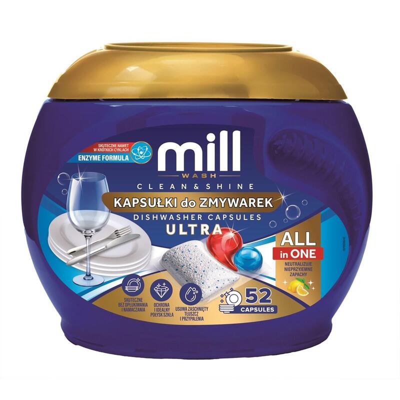 Mill Cápsulas Para Lavavajillas Clean&Shine Ultra 52 3 Unidades