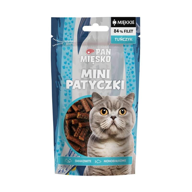Pan Miesko Przysmak Dla Kota Mini Patyczki Tunczyk 50g