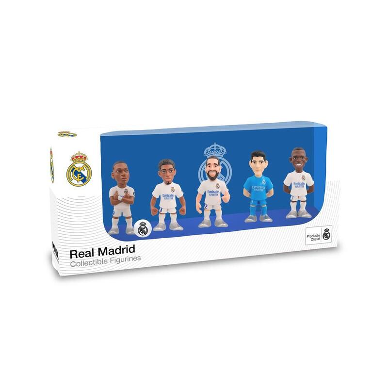 Minix - Real Madrid - Pack De 5 Figuras Coleccionables De 7 Cm - B (Courtois / Vinicius / Bellingham / Carvajal / Mbappé)