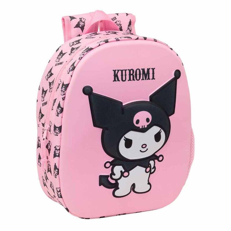 Mochila 3d Kuromi Hello Kitty 33cm