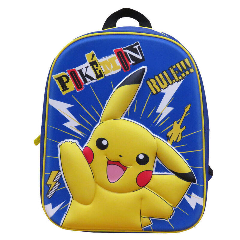 Mochila 3d Pikachu Pokemon 30cm