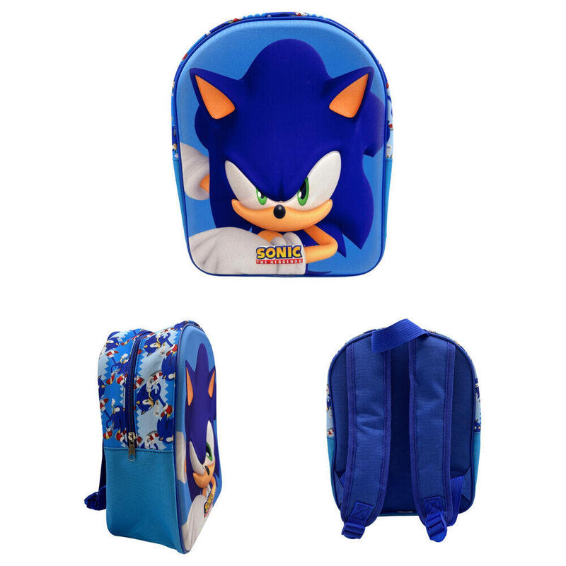 Mochila 3d Sonic The Hedgehog 30cm