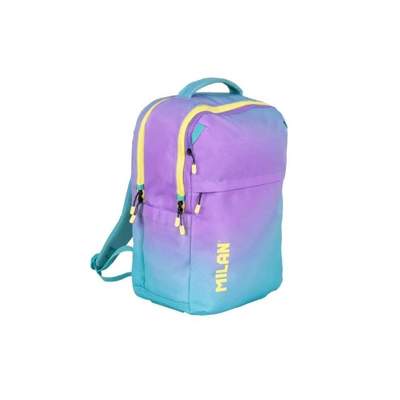 Mochila Milan Sunset Escolar 25l 5 Cremalleras Compartimento Acolchado Para Portatil 16" -