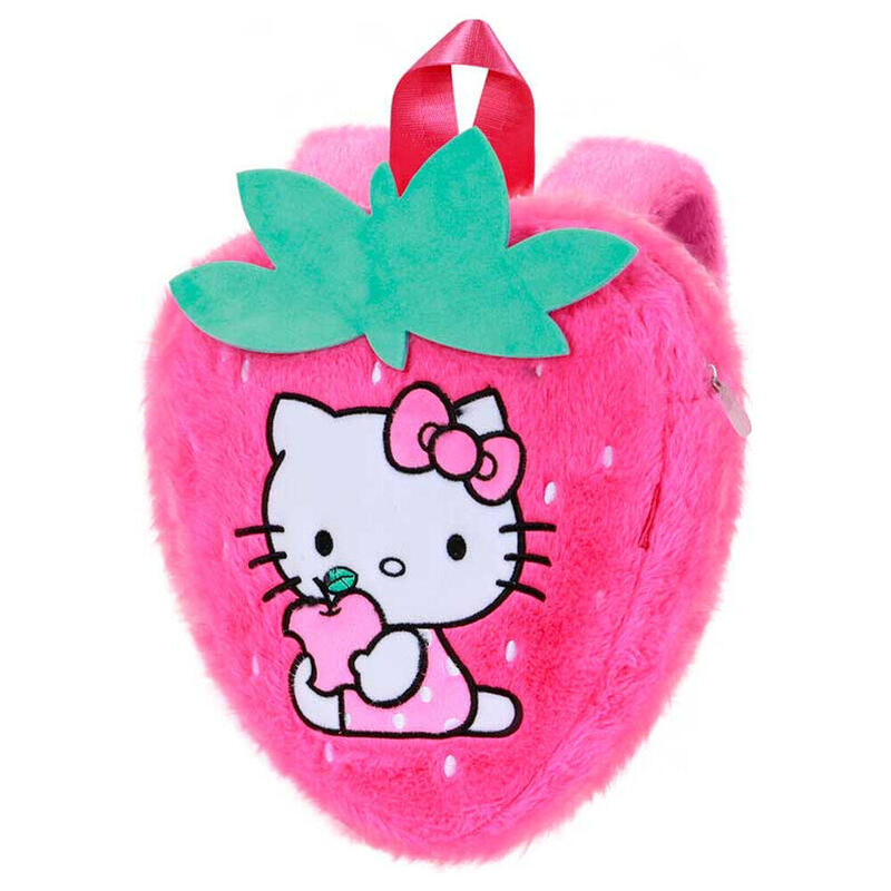 Mochila Peluche Fresa Hello Kitty