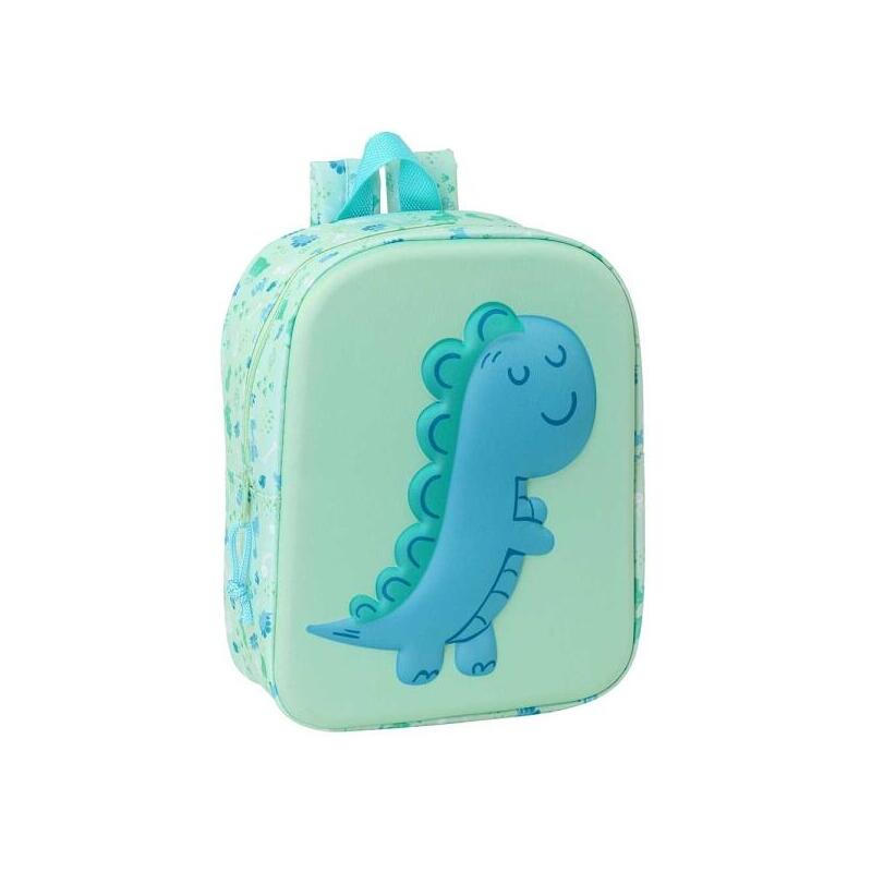 Mochila Safta Dino Guarderia 3d De 6l - Asa De Mano Superior - Asas Regulables Y Acolchadas - Cierre De Cremallera -