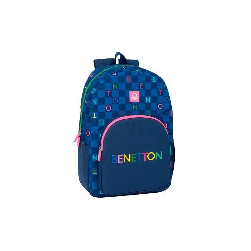 Mochila Safta Doble 19l Adaptable Carro Benetton "Damero"