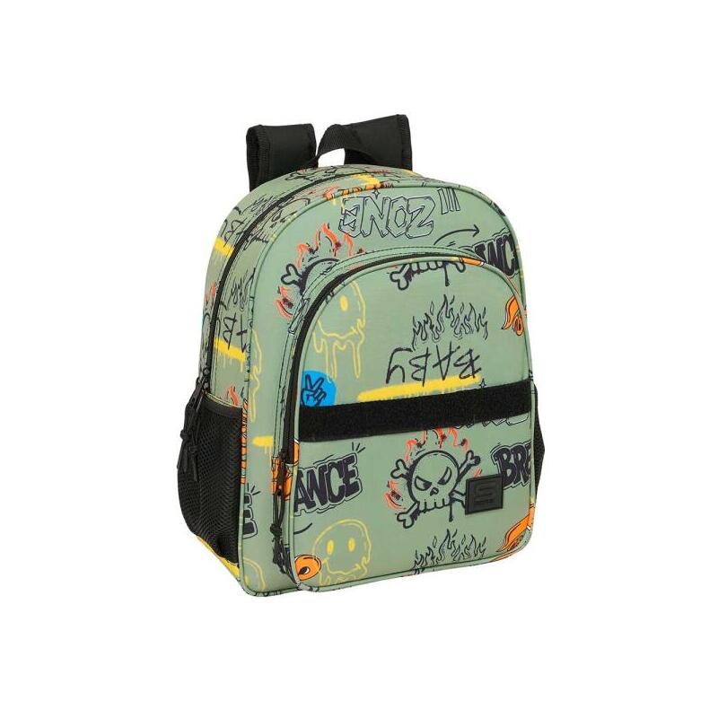 Mochila Safta Graffiti Zone - Adaptable A Carro - Bolsillos Laterales - Doble Tirador - Hombreras Acolchadas - Bolsillo