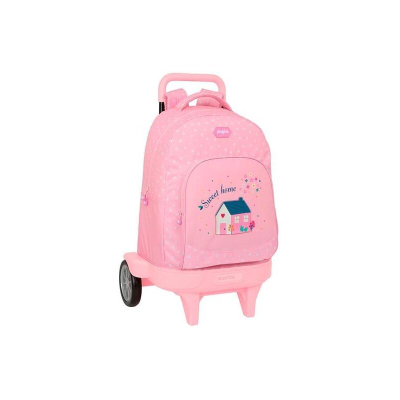 Mochila Safta Grande C/Ruedas Compact Evolution Extraíble Glowlab Kids "Sweet Home"