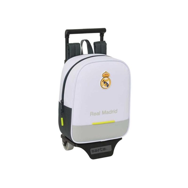 Mochila Safta Real Madrid De 6l Con Carro 805 Integrado - Extraible Para Lavado - Tarjeta De Identificacion Personal -