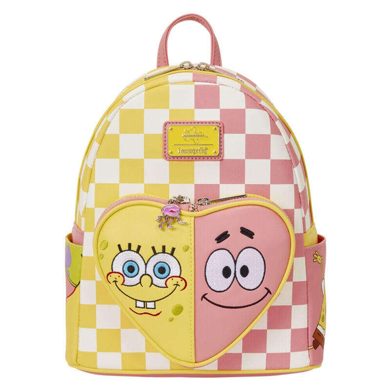 Mochila Spongebob Squarepants & Patrick Star Checkered Loungefly 26cm