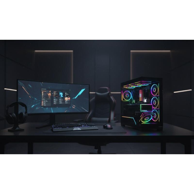 Modecom Caja De Ordenador Volcano Stellar Plus Midi Negro