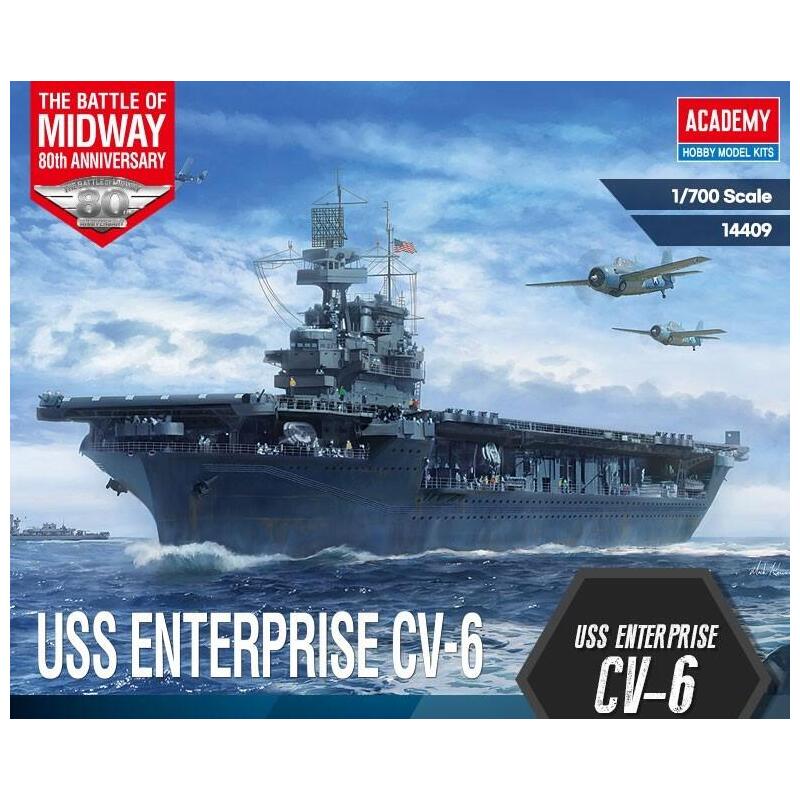 Model Plastikowy Statek Uss Cv-6 Enterprise Battle Of Midway