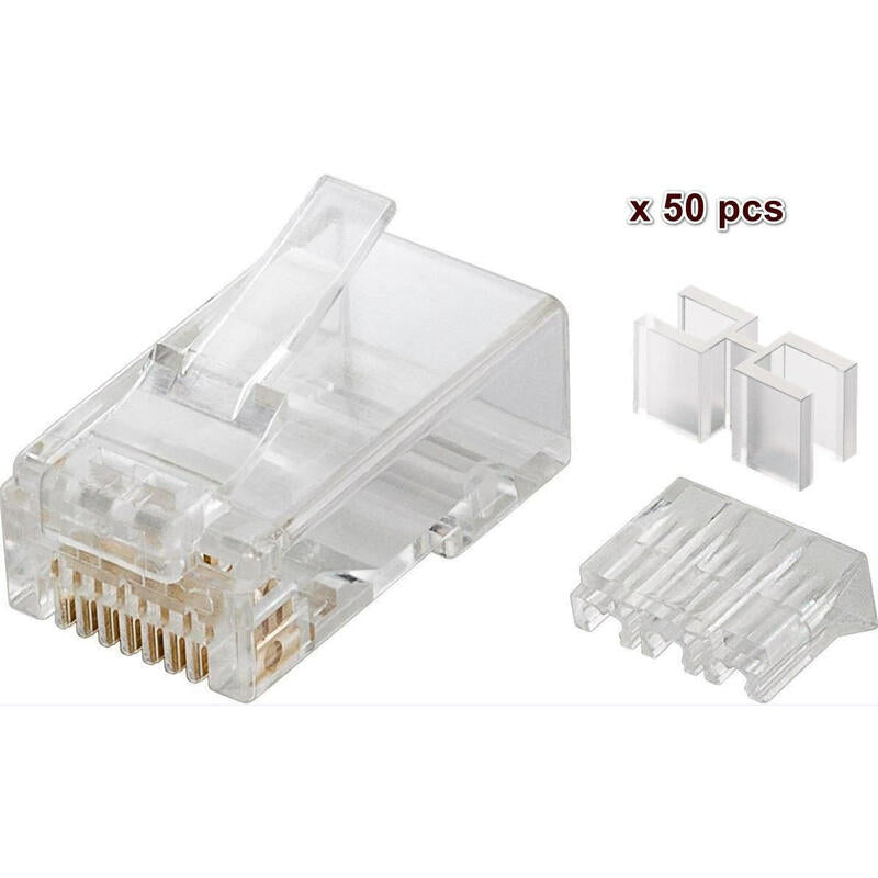 Modular Plug Cat6 Plug 8p8c Unshielded, 50pcs In One Bag