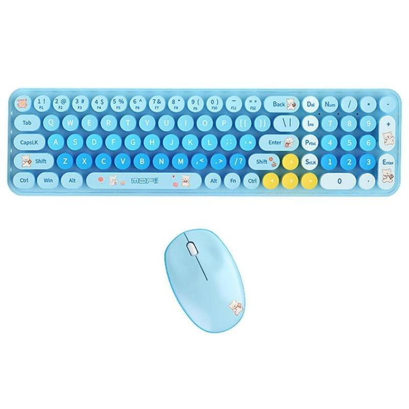 Mofi Baby Bear Azul - Kit Teclado Y Mouse