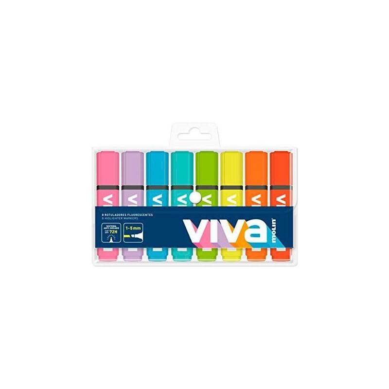 Molin Marcador Fluorescente Viva Blister De 8 C/Surtidos