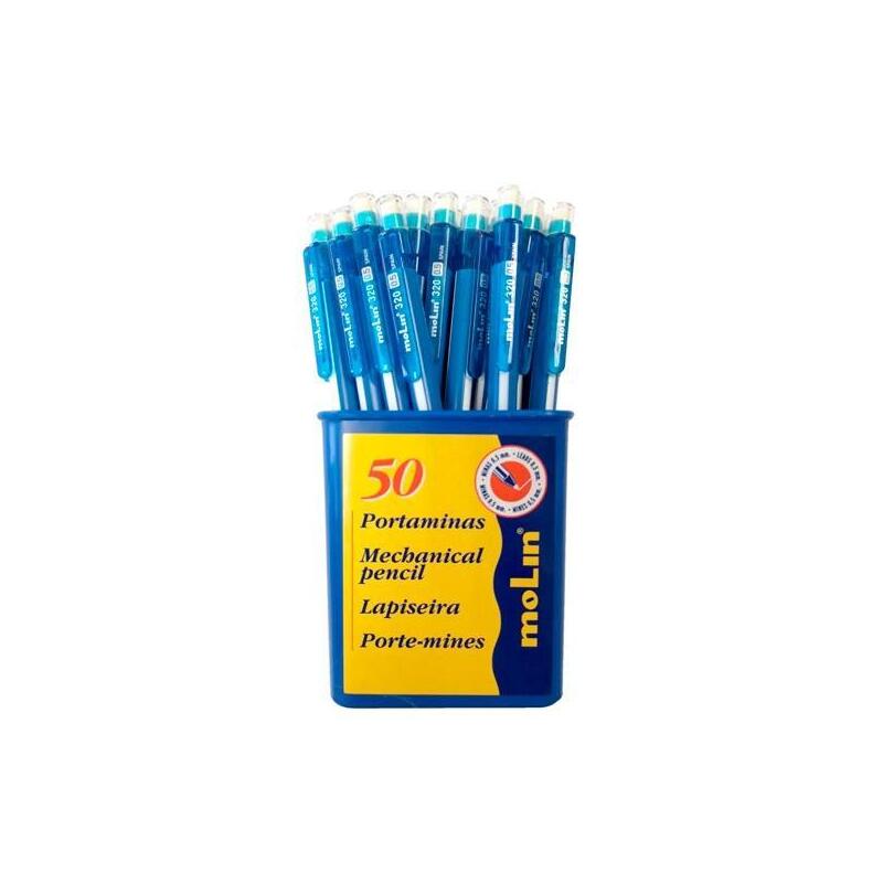 Molin Portaminas Pm320 Hb 0,5mm Bote 50 Ud Plástico Azul