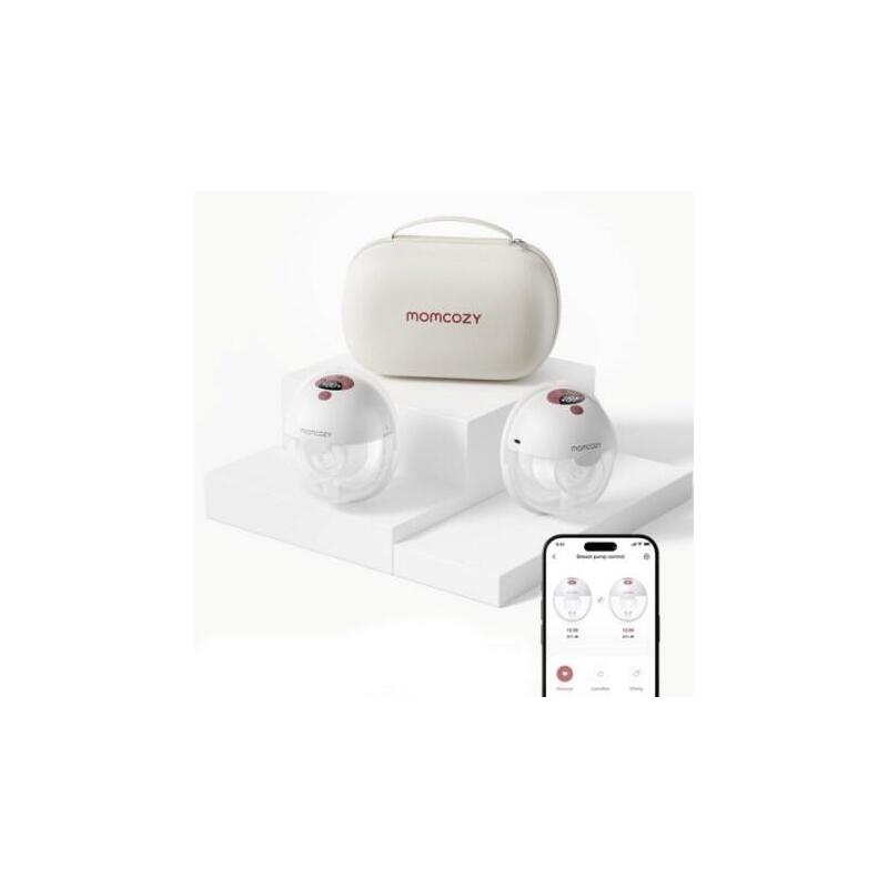 Momcozy M5 Extractor De Leche Con Control Mediante Aplicación Set Doble Rojo