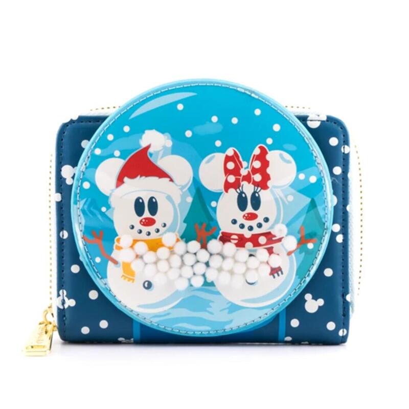 Monedero Loungefly Disney Minnie Y Mickey Muecos De Nieve