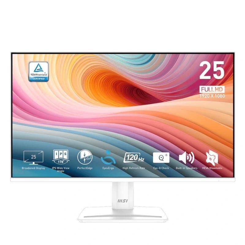 Monitor 24.5" Msi Mp251w E2 Ips Fhd 16:9 120h Vga