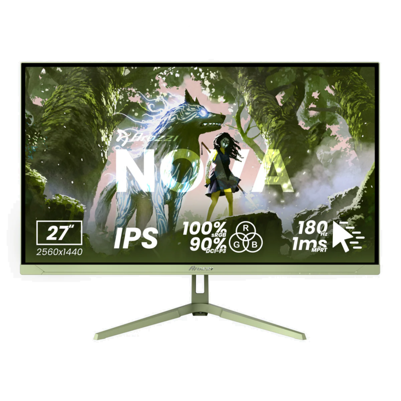 Monitor Arozzi Nova De 27" Ips, 260 Hz - Verde Bosque
