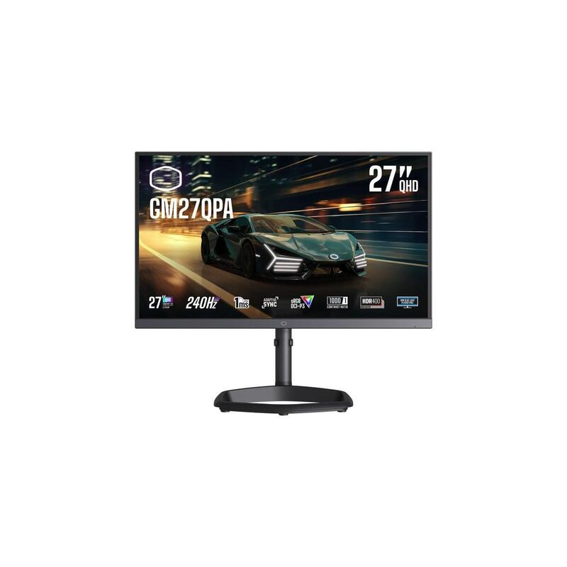 Monitor Cooler Master Gm27qpa 27" Qhd, Ips, Sync Adaptativo, Panel De 240hz Cmi-Gm27qpa-Ek Negro