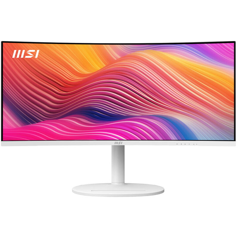 Monitor Msi Modern Md342cqpwde Led 34", Blanco, Wqhd, Va, Curvo, Adaptive-Sync, Hdmi, Displayport, Usb-C, Panel 120hz 9s6-3pc59h-013