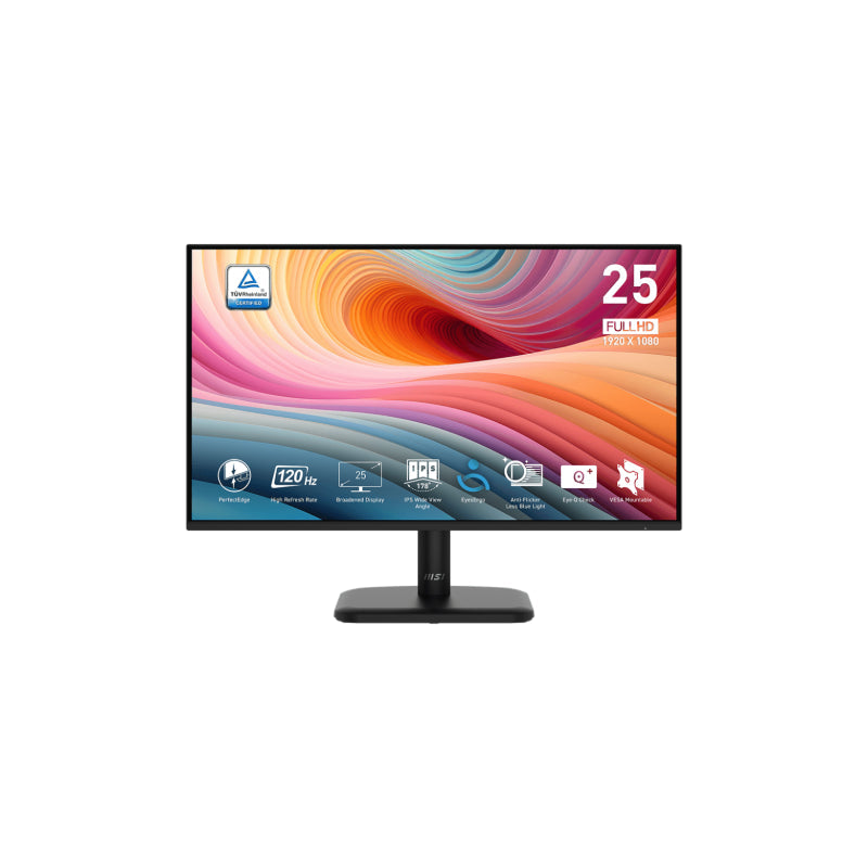 Msi Monitor Pro Mp251l E2. 24.5" Plano. Ips. 1920x1080. 120hz. Negro.