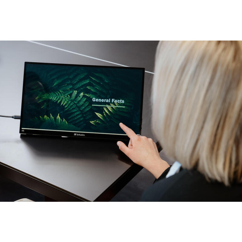 Monitor Portátil Táctil Verbatim Pmt-15-4k 15.6' 4k Negro