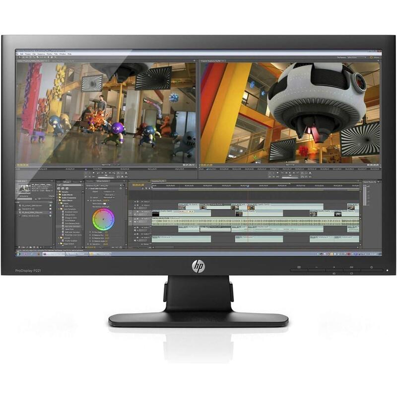 Monitor Reacondicionado Hp Prodisplay P221 21.5" Fhd 1080p Dvi Vga Negro 1 Año De Garantia