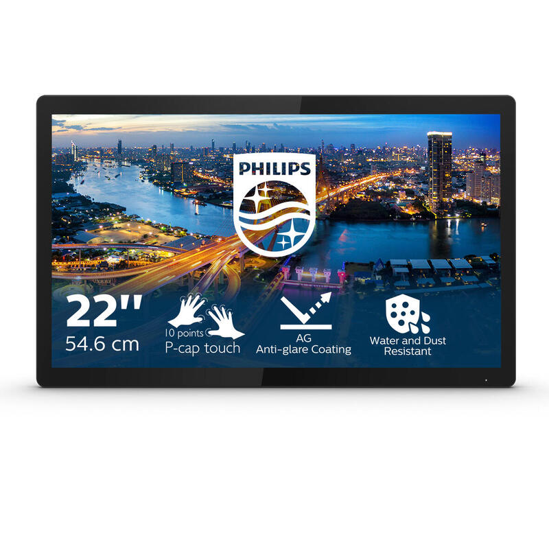 Monitor Táctil Philips B-Line 222b1tfl 21.5' Full Hd Negro